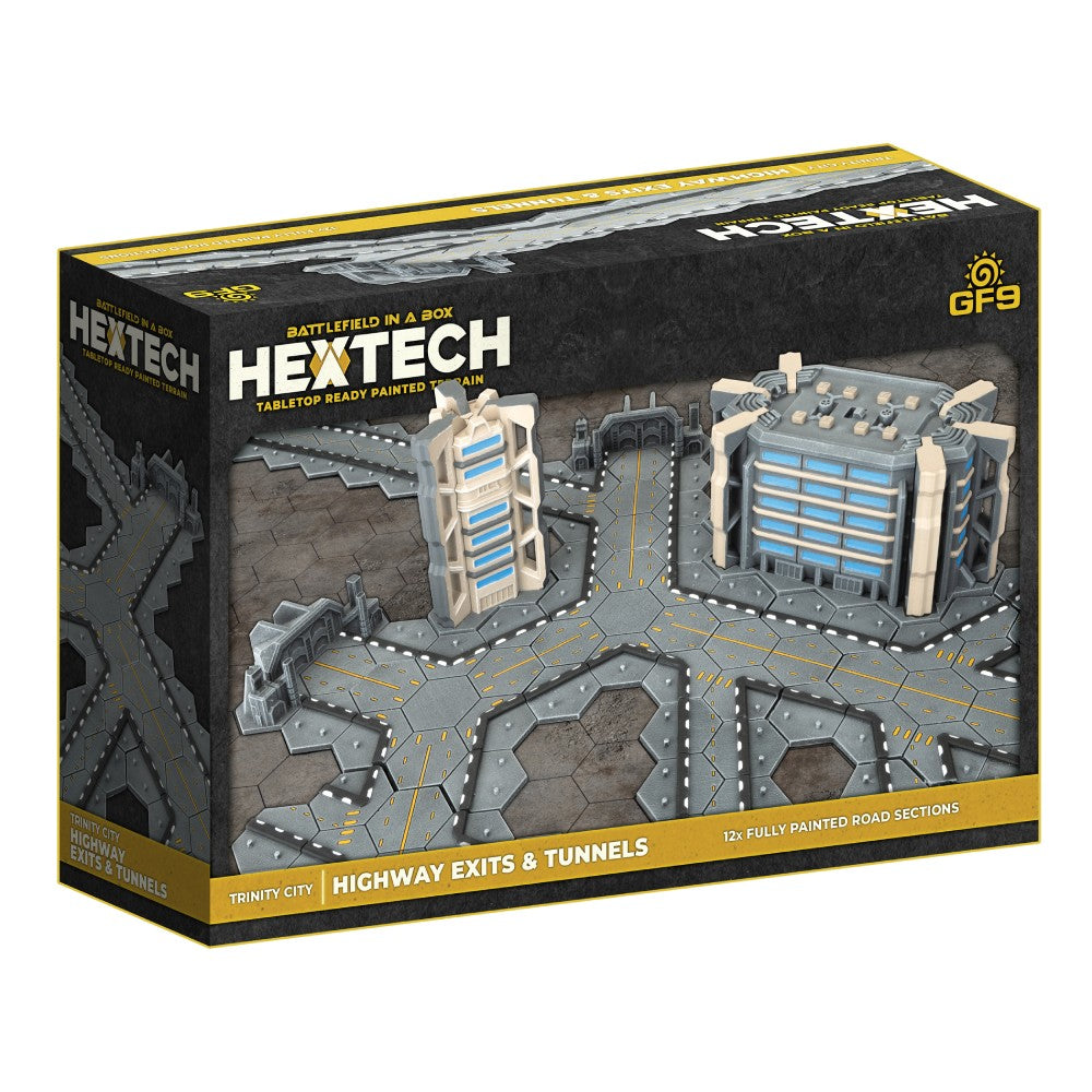 Gale Force 9 HEXT33 Hextech Terrain Trinity City Highway Exits and Tunnels