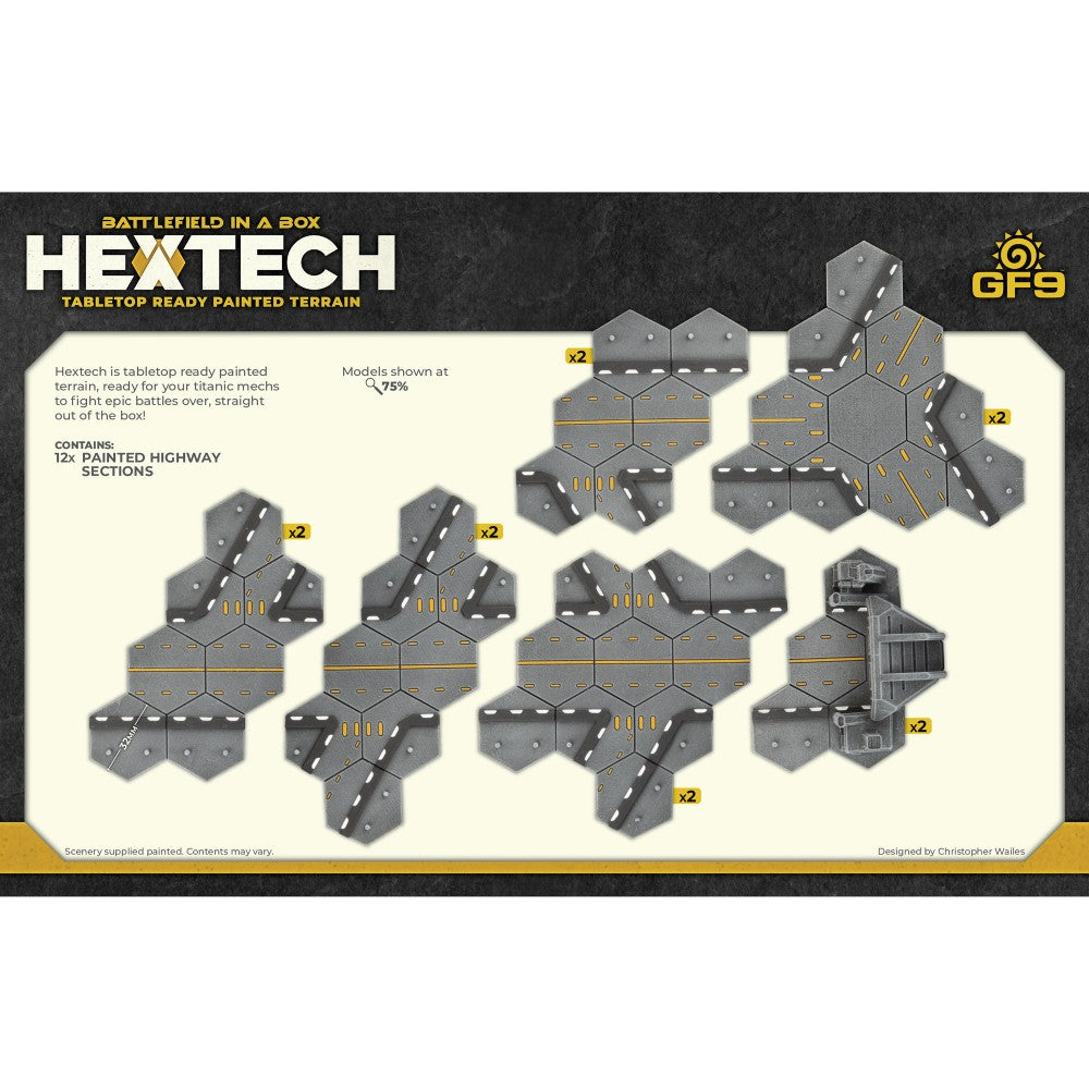 Gale Force 9 HEXT33 Hextech Terrain Trinity City Highway Exits and Tunnels