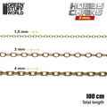 Green Stuff World Hobby Chain 3mm Antique Bronze (1 meter)