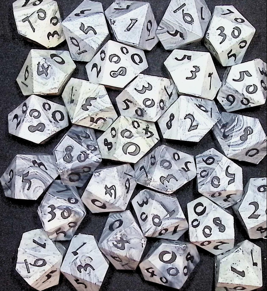 Atlas Games AG7009 Replay Classical Marble Recycled Percentile Dice