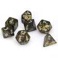 Chessex Leaf Black Gold w/silver Classic Polyhed