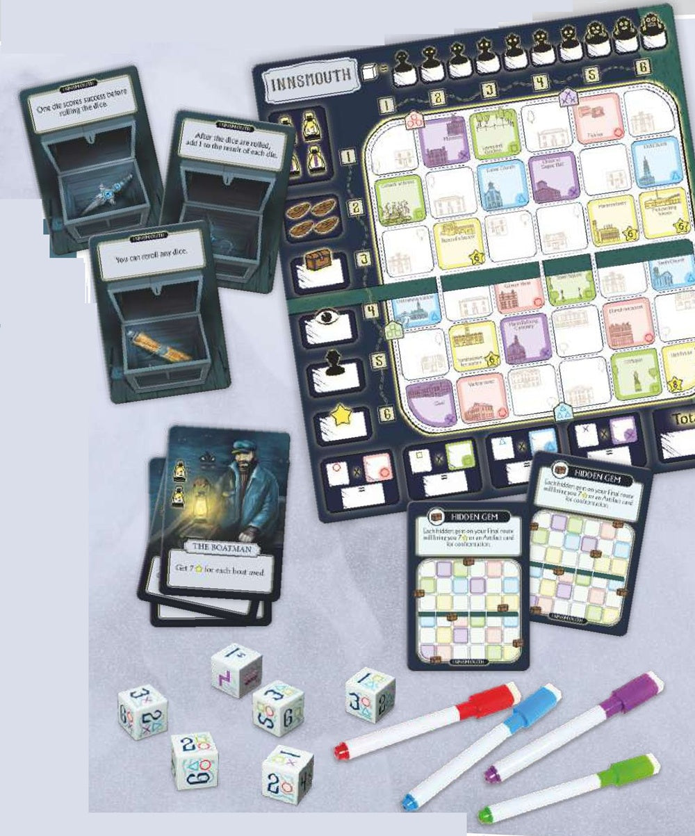 Crowd Games LLC CGA18002 Innsmouth Travel Guide a Route Charting Game