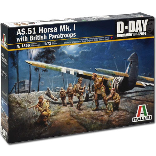 Italeri Horsa with British Paratroopers Aircraft Model Kit 1/72
