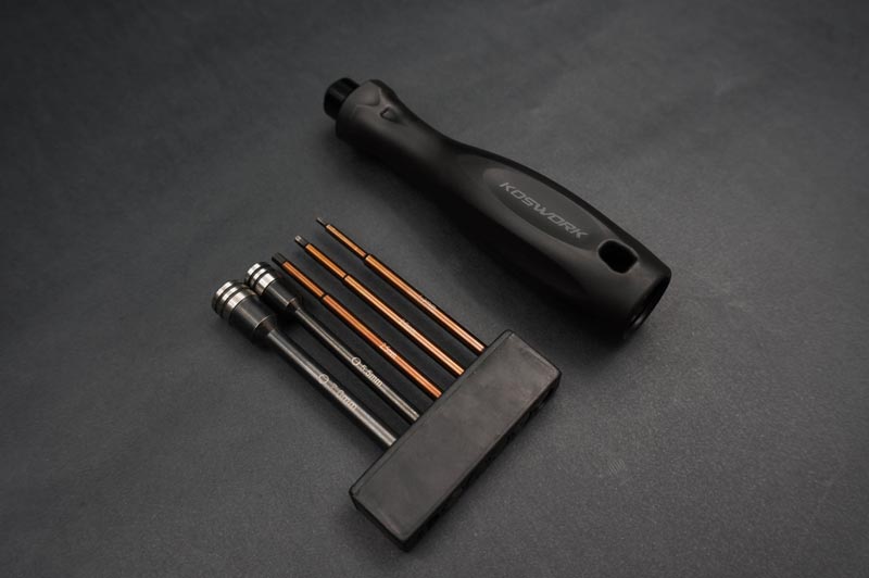Koswork KOS13204-1/4SET 1/4" Drive Hex Wrench Nut Driver Set (1.5, 2.0, 2.5mm Hex & 5.5, 7mm Nut Driver) (9001934946541)