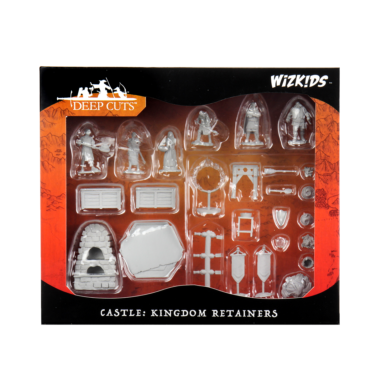 WizKids 90121 Deep Cuts Unpainted Miniatures: Towns People: Castle Castle 2 (9003817631981)