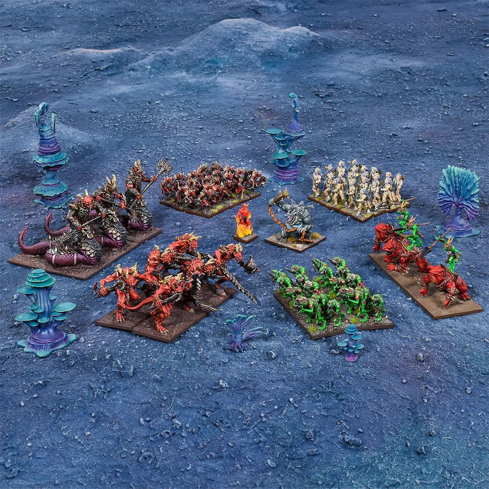 Mantic Games MGKWM127 Kings of War 2 Player Starter Set Battle For The Coral Gate