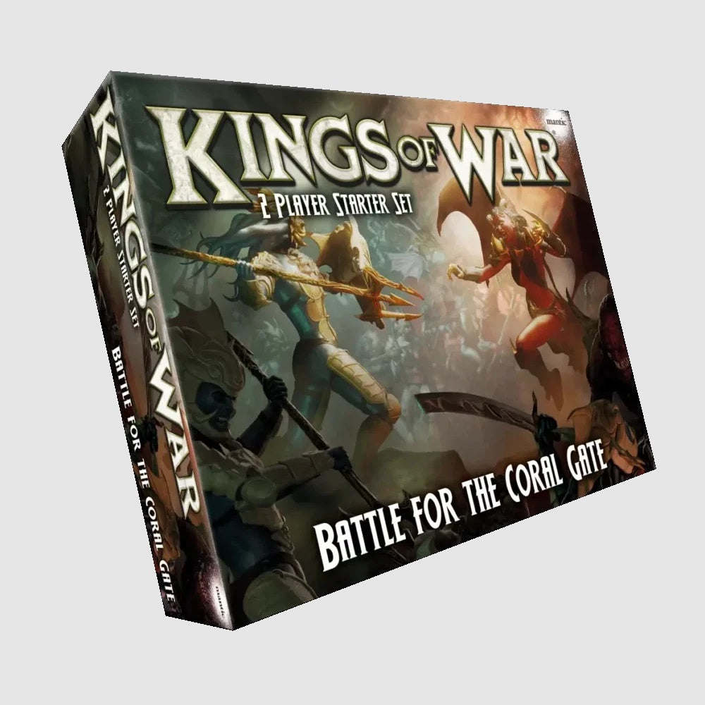 Mantic Games MGKWM127 Kings of War 2 Player Starter Set Battle For The Coral Gate