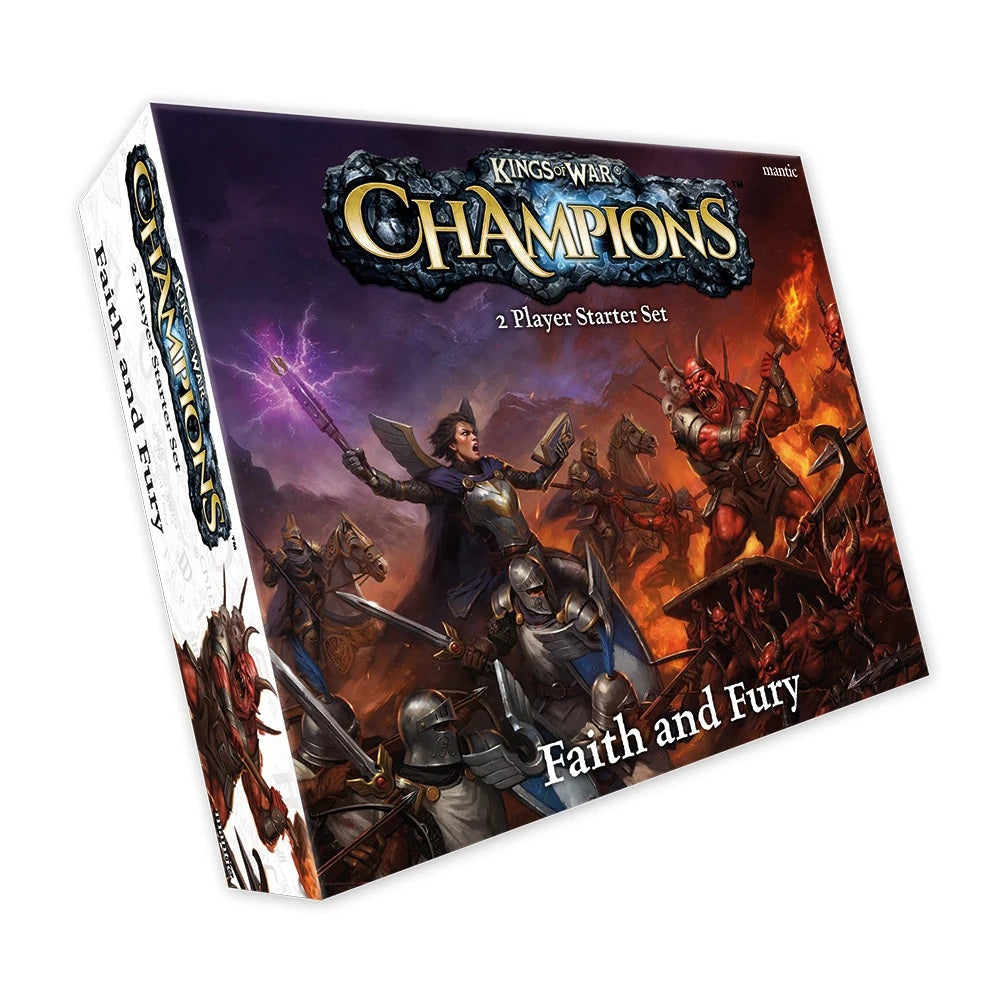 Mantic Games MGKWM129 Kings of War Champions Faith & Fury 2-Player Set