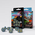 Q Workshop Arcade Blue & yellow Dice Set
