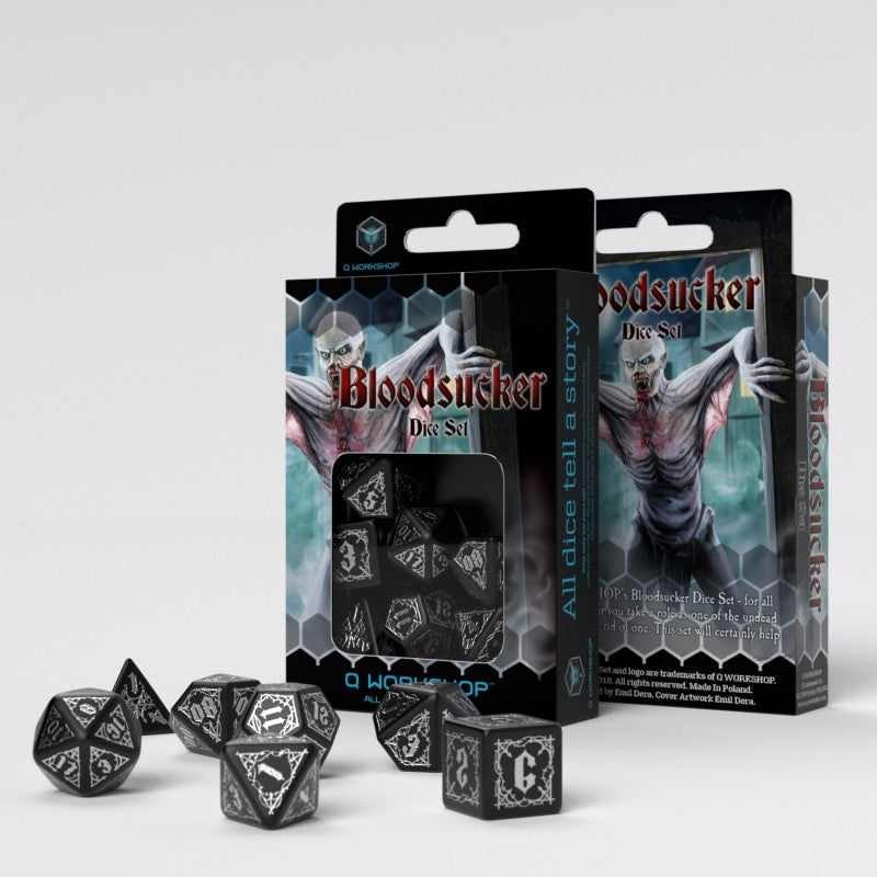 Q Workshop Bloodsucker Black & silver Dice Set
