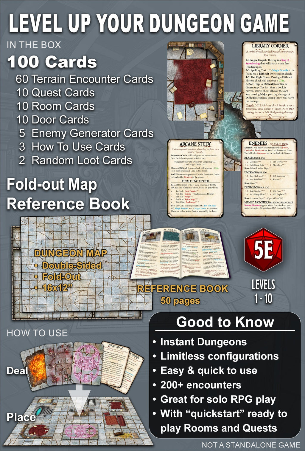 Loke LBM065 Dungeon Designers Deck Deal Your Own Dungeon