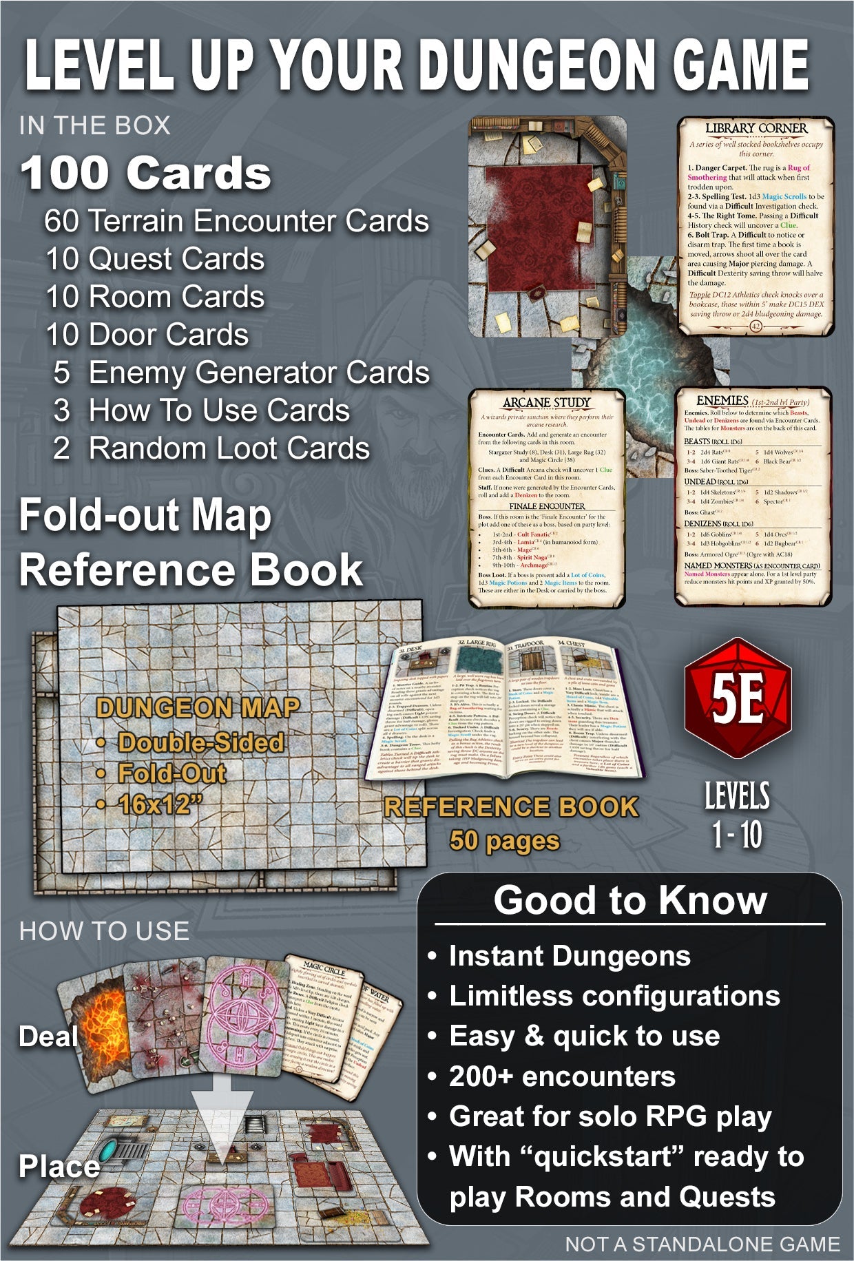 Loke LBM065 Dungeon Designers Deck Deal Your Own Dungeon