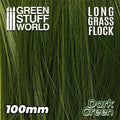 Green Stuff World Long Grass Flock 100mm Color Dark Green
