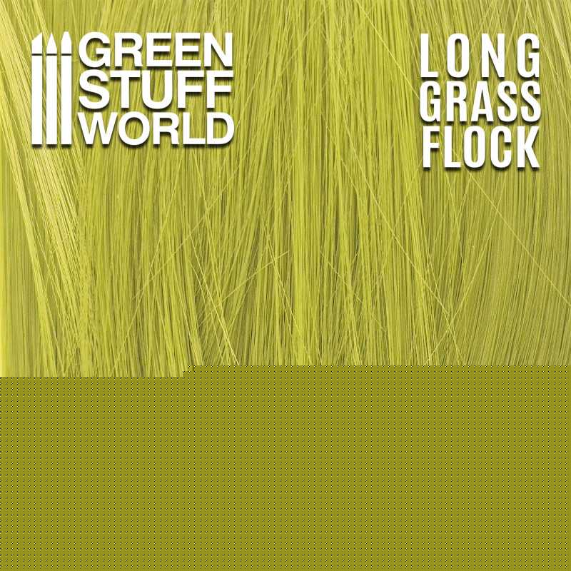 Green Stuff World Long Grass Flock 100mm Color Light Green