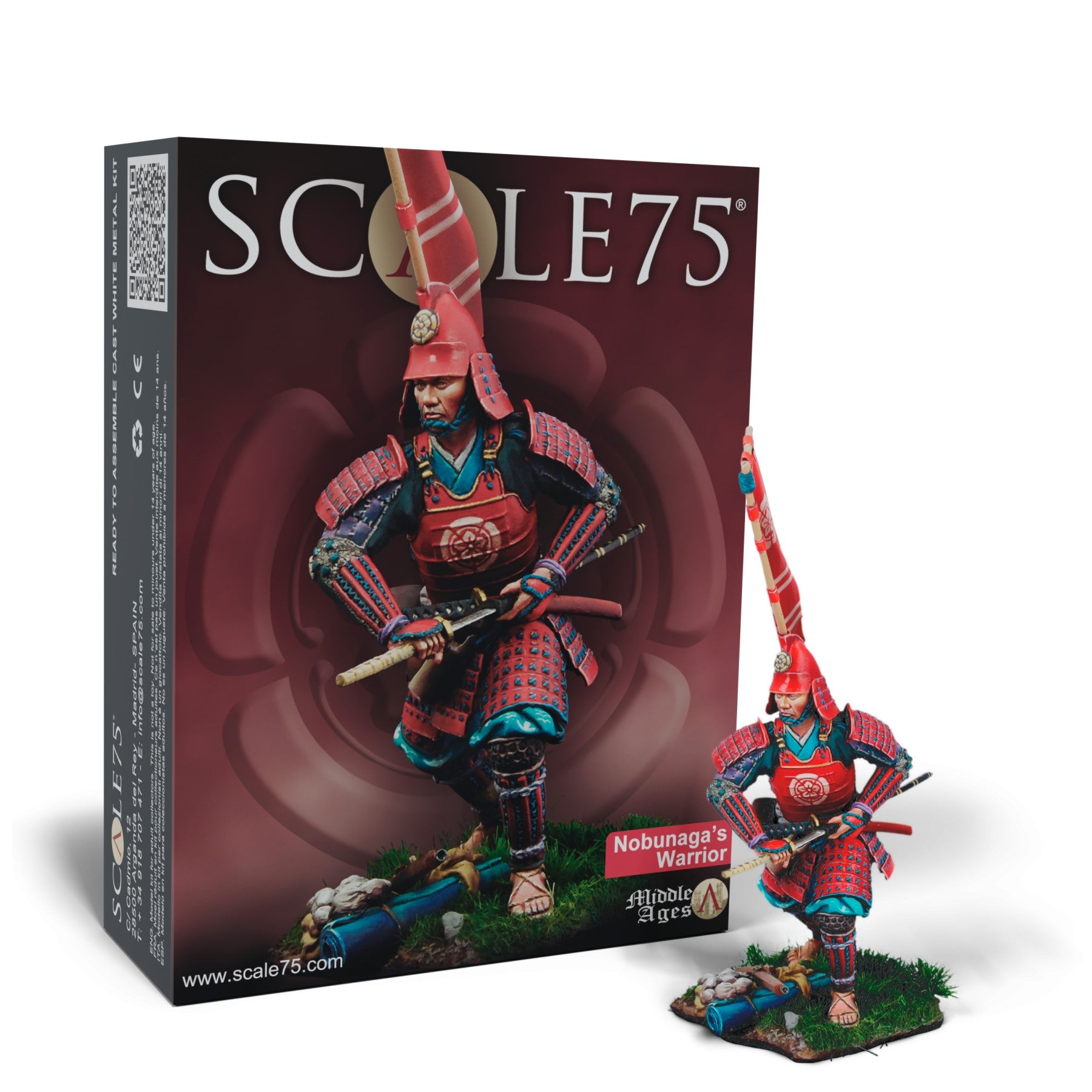 Scale 75 SCM-008 Figures Middle Age Nobunaga Warrior 75mm - Hobby City NZ