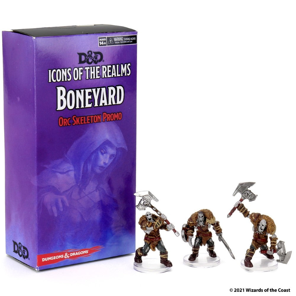 WizKids 96042 D&D Icons of the Realms: Boneyard Orc Skeleton Promo Box (Set 18) (9003830051053)