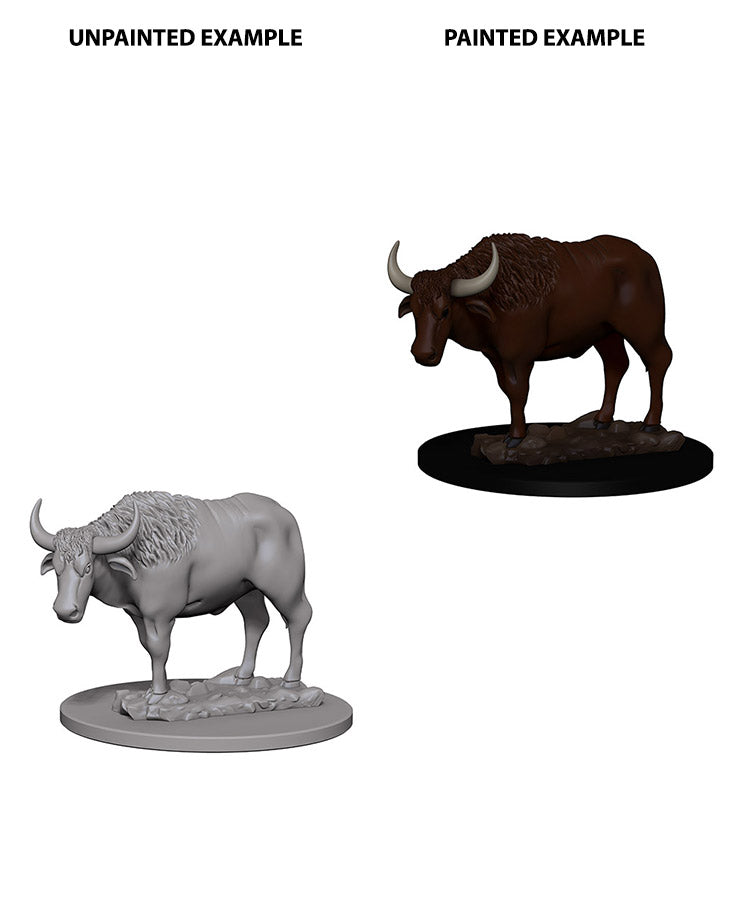 WizKids 73099 Deep Cuts Unpainted Miniatures: Oxen (9003784044781)