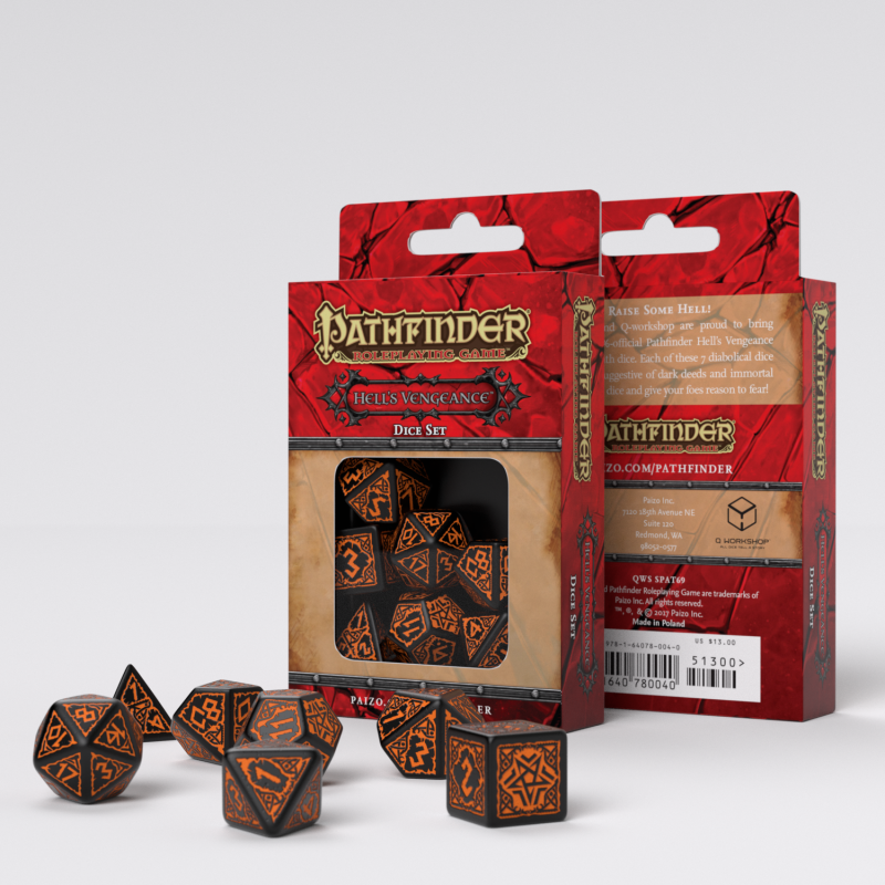 Q Workshop Pathfinder Hells Vengeance Dice Set