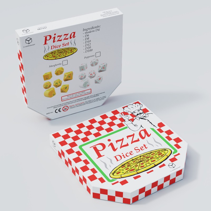 Q Workshop Pizza Dice Set: Margherita