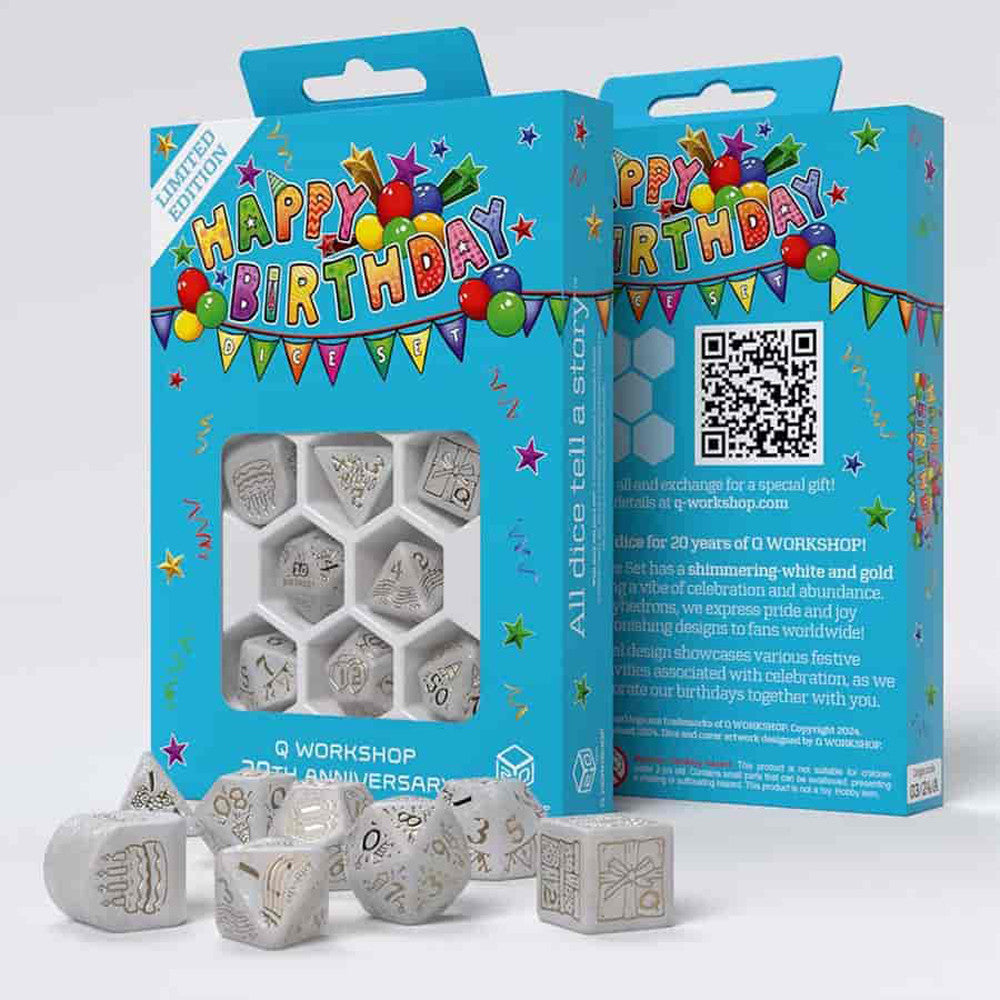 Q Workshop Q WORKSHOP 20 years: Happy Birthday Dice Set