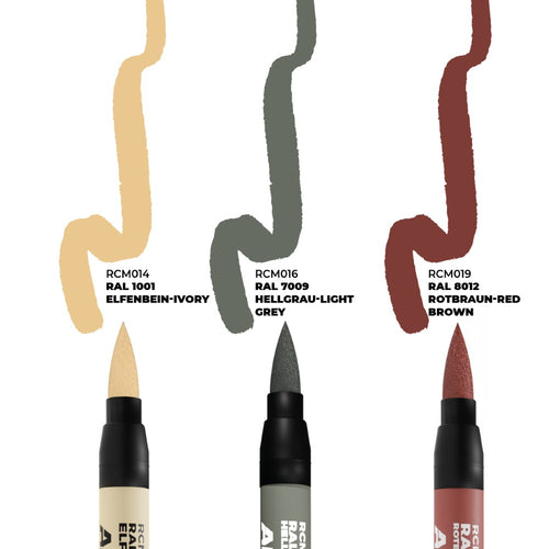 AK Interactive RCM107 RC Markers German Tanks Interior Colors Set 3 Real Colors Markers