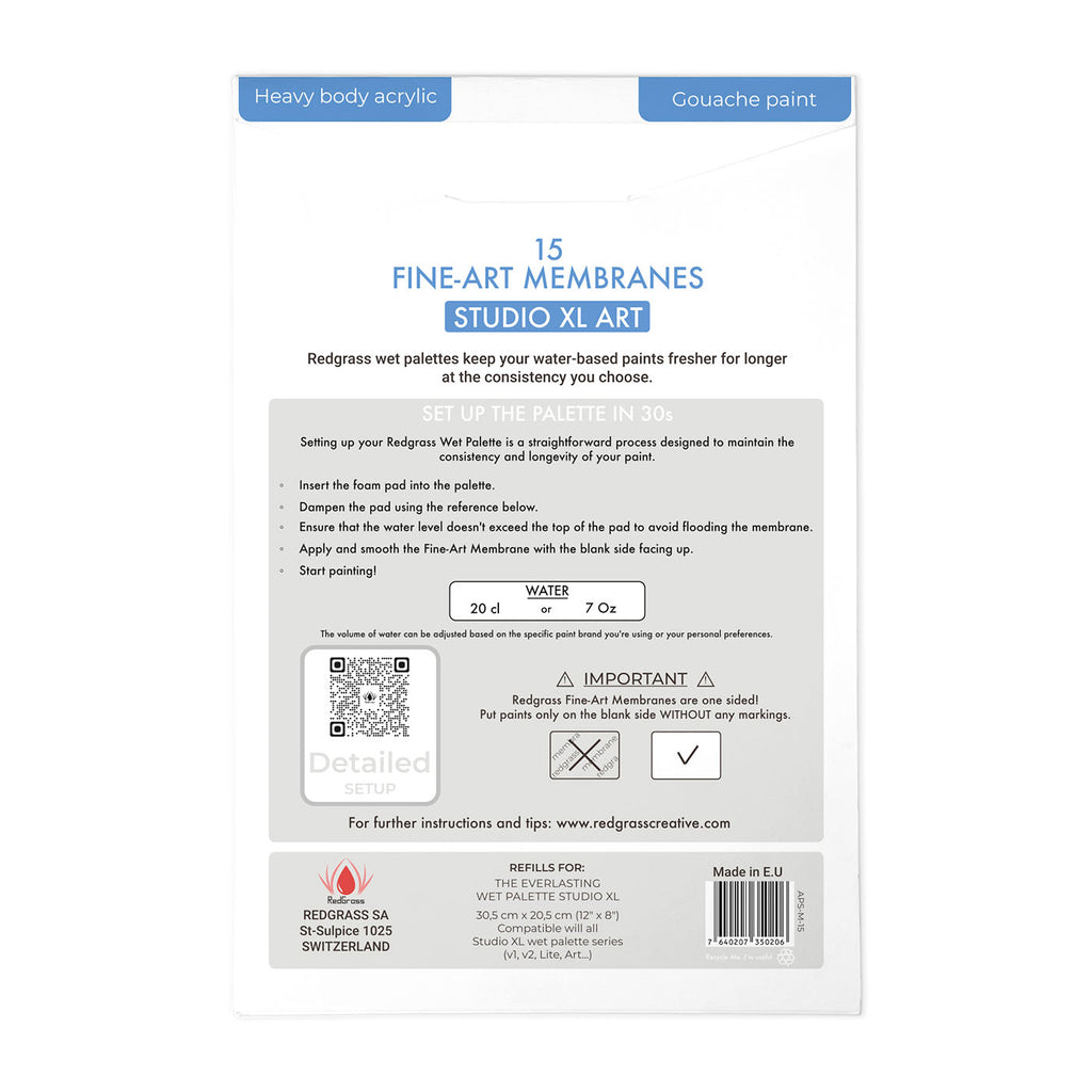 RedGrass APS-M-15 Redgrass Studio XL ART Palette Membranes