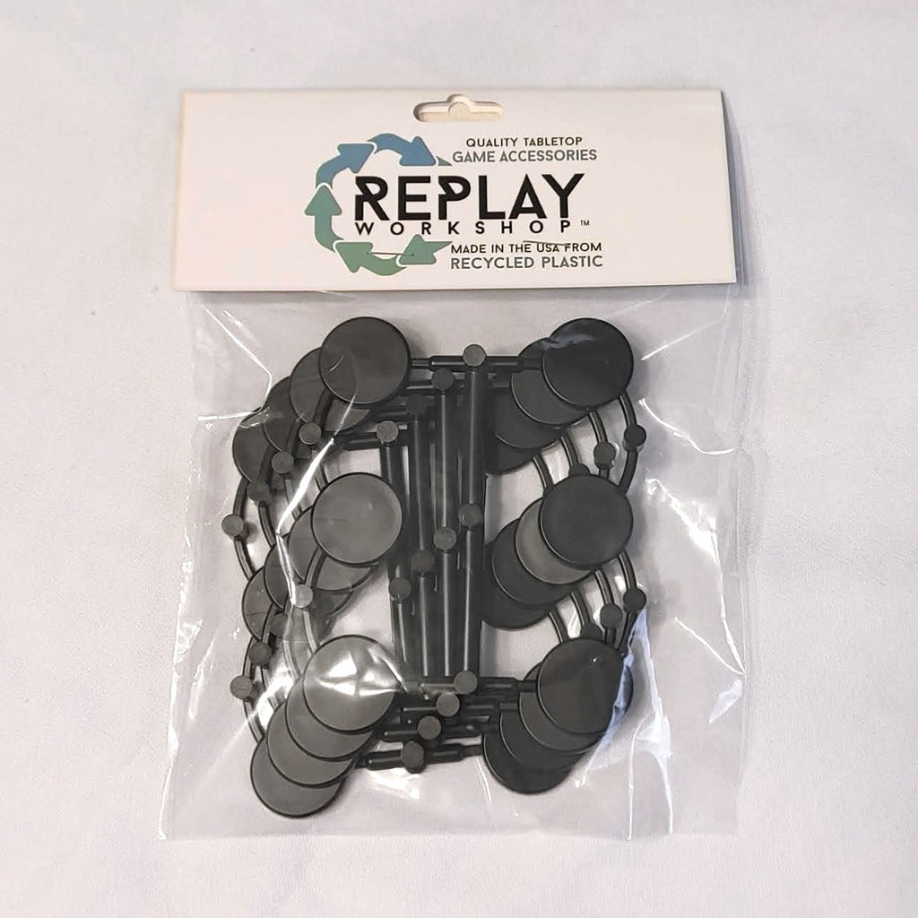 Atlas Games AG7005 Replay Recycled Plastic Miniatures Bases 1 Round