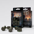 Q Workshop Runic Bottle-green & gold Dice Set