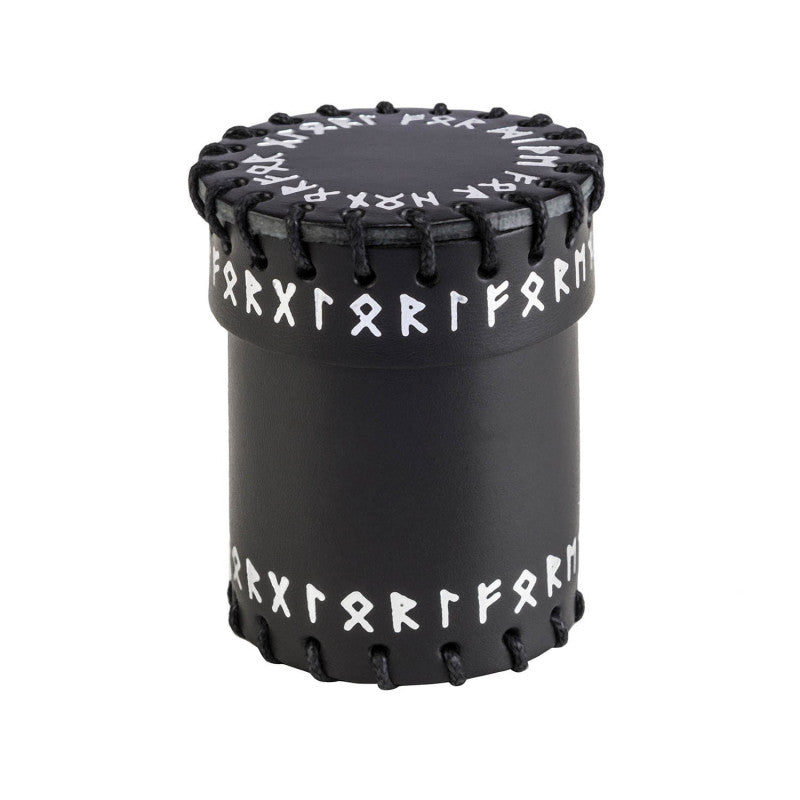 Q Workshop Runic Black Leather Dice Cup