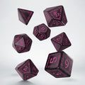 Q Workshop Runic Shimmering black with magenta Dice Set