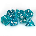 Chessex Translucent Polyhedral Teal/white 7-Die Set