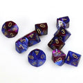 Chessex Gemini Blue-Purple/gold Set of Ten d10s
