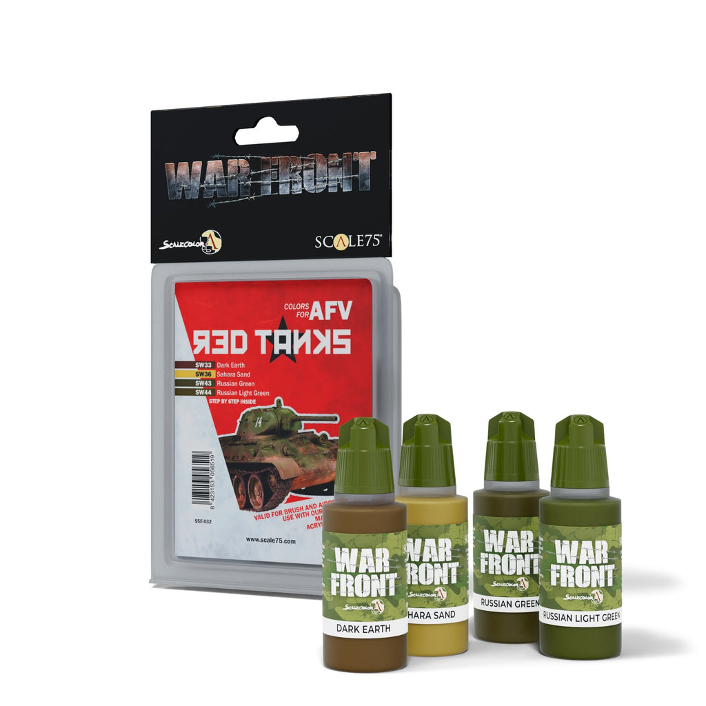 Scale 75 Warfront Red Tanks Paint Set (2)