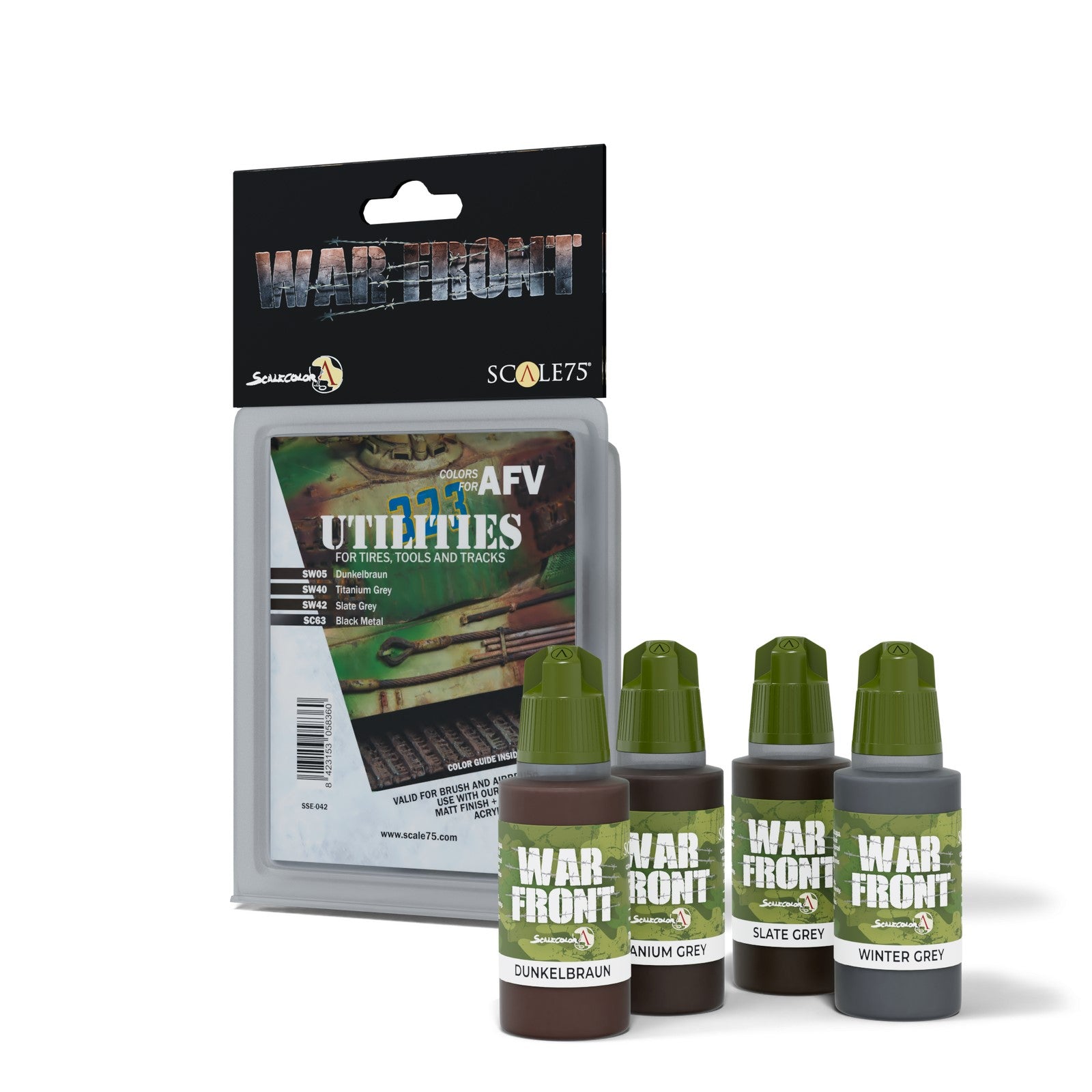 Scale 75 Warfront Colors For Afv-Utilities Paint Set (2)