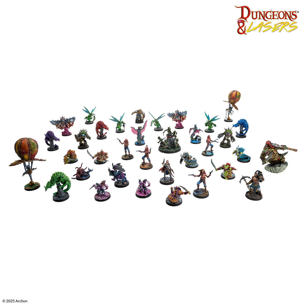 Archon Studio DNL0109 Dungeons & Lasers Miniatures Raiders And Beasts Of Scareguards Archipelago
