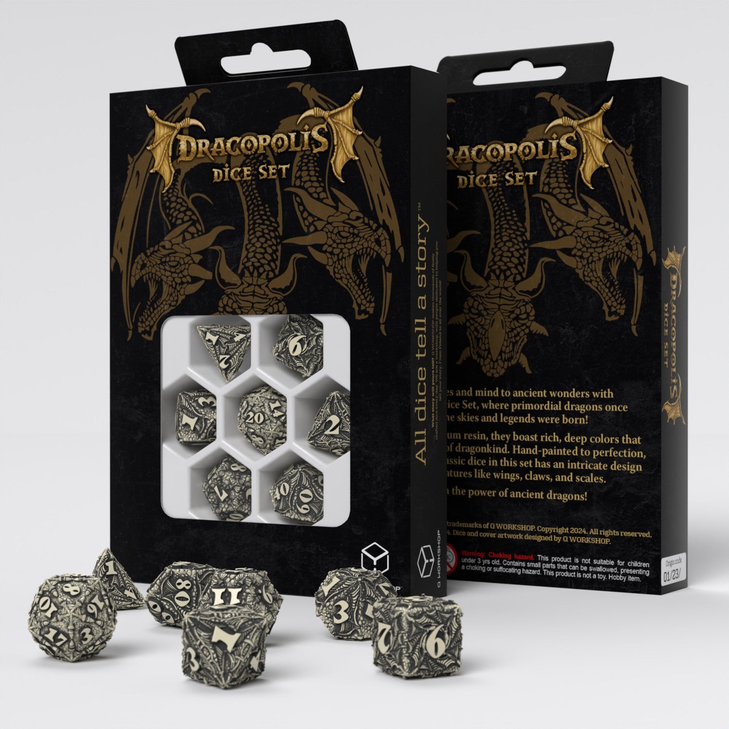 Q Workshop Dracopolis Dice Set The Scandinavian Blackfang