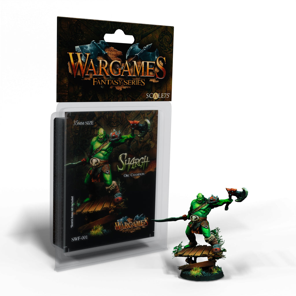Scale 75 Figures Fantasy Wargames Shargh Orc Champion 35mm (4)