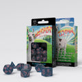 Q Workshop Sparkling Llama Dice Set (Glittering dark blue & pink)