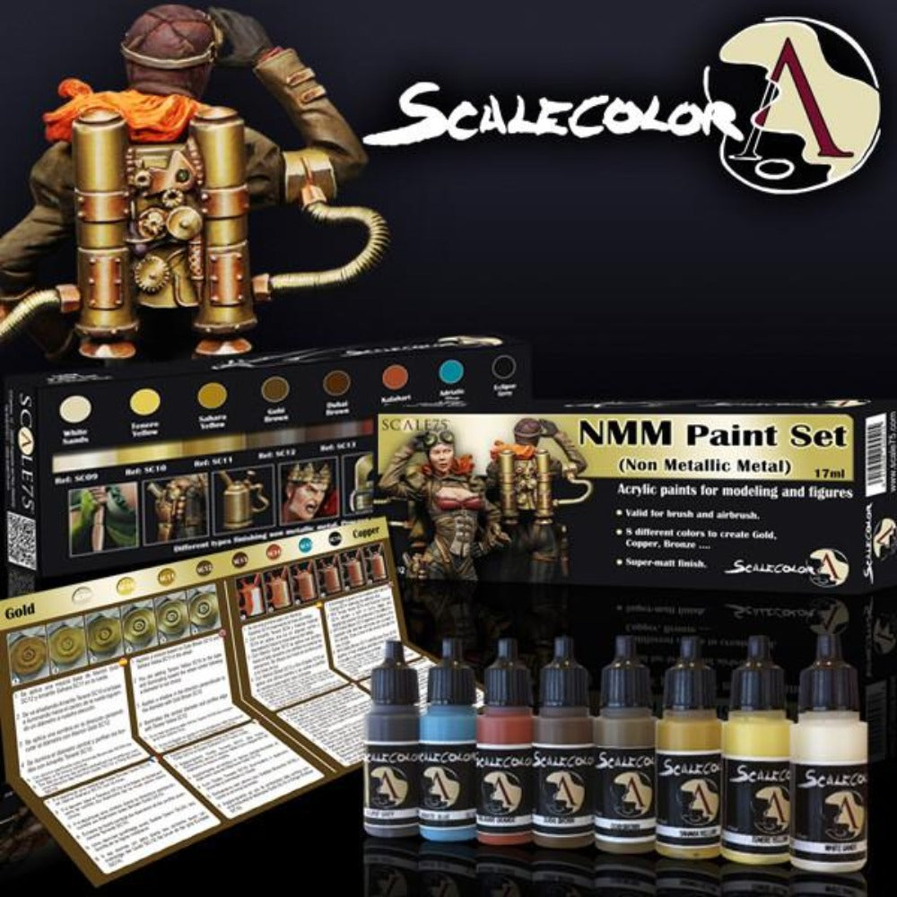 Scale 75 Scalecolor NMM Gold and Copper Paint Set (3)