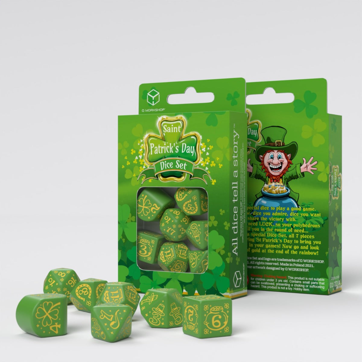 Q Workshop St. Patrick Dice Set: The Lucky Charm