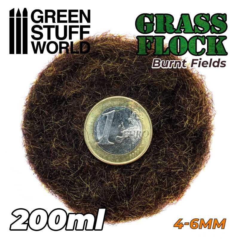 Green Stuff World Electrostatic Grass Flock BURNT FIELDS 4-6mm (200ml)