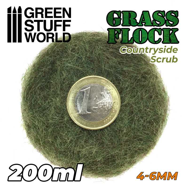 Green Stuff World Electrostatic Grass Flock COUNTRYSIDE SCRUB 4-6mm
