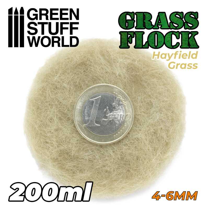 Green Stuff World Electrostatic Grass Flock HAYFIELD GRASS 4-6mm (200ml)
