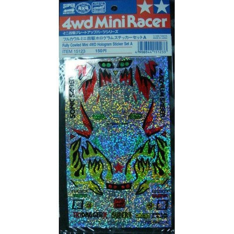 Tamiya 15123 MINI 4WD HOLOGRAM STICKER-F/CL (8294587597037)