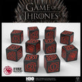 Q Workshop GOT/00190166/2025/3/B Game of Thrones Dice Set: Targaryen (10 x D6) (9250515353837)