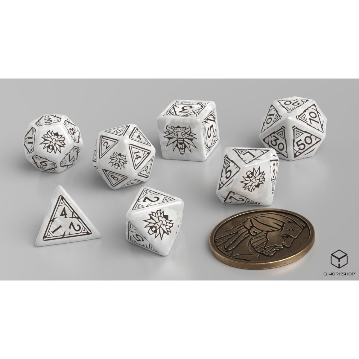 Q Workshop The Witcher Dice Set. Geralt The White Wolf