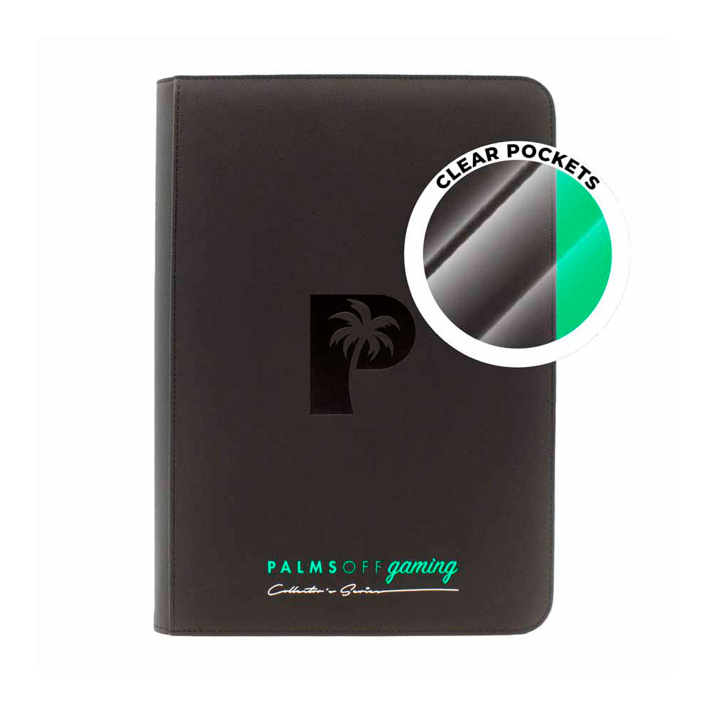 Palms Off Collector's Series Top Loader Zip Trading Card Binder Black
