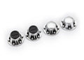 Traxxas 8152 Center caps wheel (satin chrome) (4) (requires #8255A extended thread stub axle) (8177833640173)