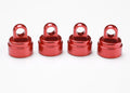 Traxxas 3767X - Shock Caps Aluminum (Red-Anodized) (4) (Fits All Ultra Shocks) (7540678689005)