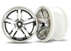 Traxxas Twin-Spoke 2.8in Chrome Electric Rear RC Wheel (2) (2)